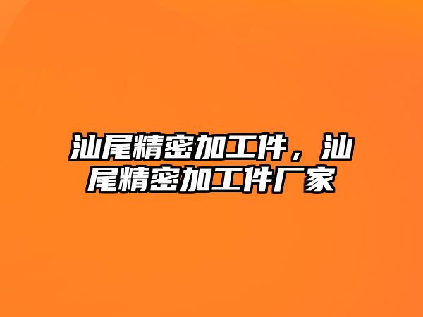 汕尾精密加工件，汕尾精密加工件廠家