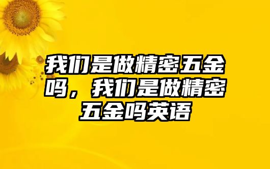 我們是做精密五金嗎，我們是做精密五金嗎英語