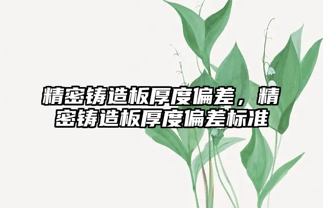 精密鑄造板厚度偏差，精密鑄造板厚度偏差標(biāo)準(zhǔn)