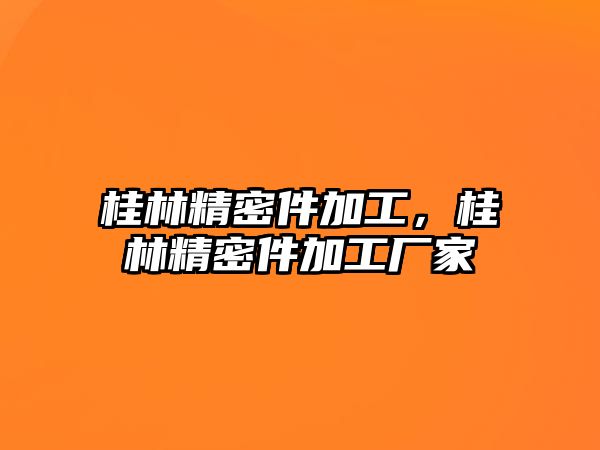 桂林精密件加工，桂林精密件加工廠家