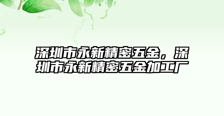 深圳市永新精密五金，深圳市永新精密五金加工廠