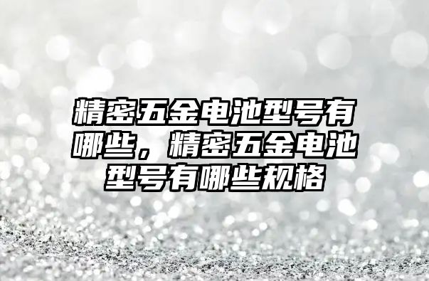 精密五金電池型號有哪些，精密五金電池型號有哪些規(guī)格