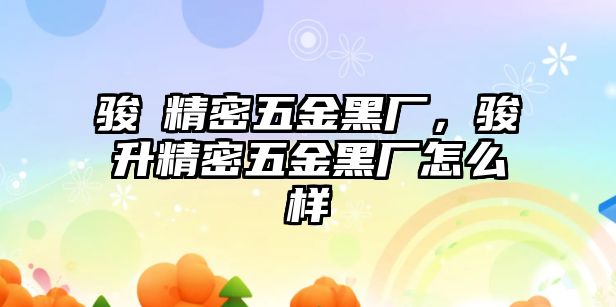 駿昇精密五金黑廠，駿升精密五金黑廠怎么樣