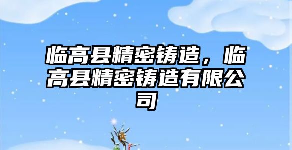 臨高縣精密鑄造，臨高縣精密鑄造有限公司