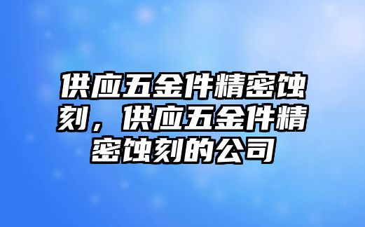 供應(yīng)五金件精密蝕刻，供應(yīng)五金件精密蝕刻的公司