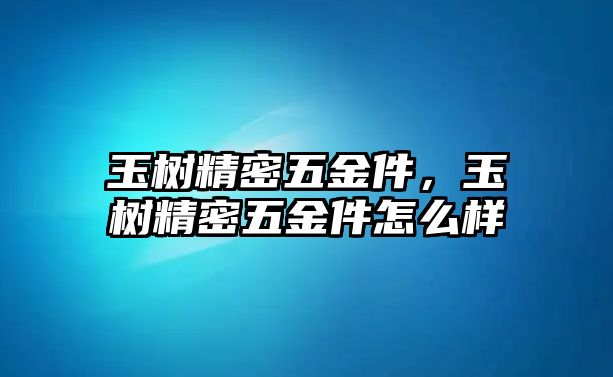 玉樹精密五金件，玉樹精密五金件怎么樣