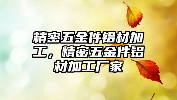 精密五金件鋁材加工，精密五金件鋁材加工廠家