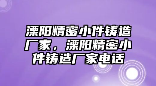 溧陽精密小件鑄造廠家，溧陽精密小件鑄造廠家電話