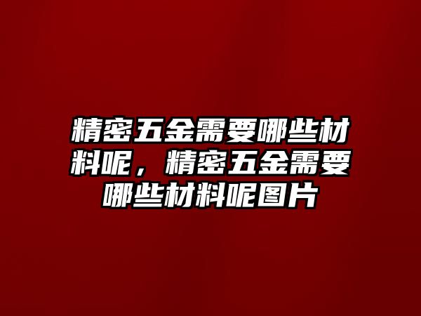 精密五金需要哪些材料呢，精密五金需要哪些材料呢圖片