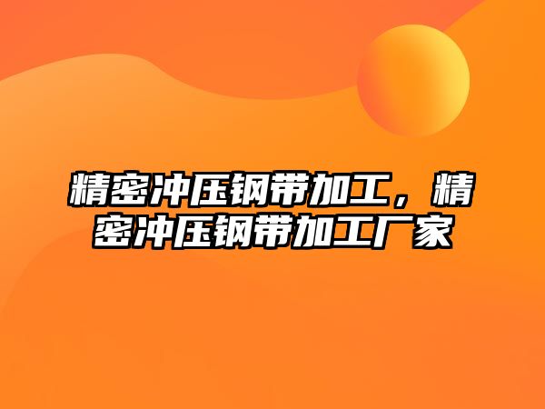 精密沖壓鋼帶加工，精密沖壓鋼帶加工廠家