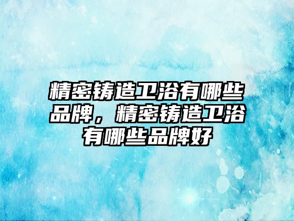 精密鑄造衛(wèi)浴有哪些品牌，精密鑄造衛(wèi)浴有哪些品牌好