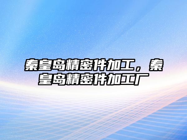 秦皇島精密件加工，秦皇島精密件加工廠