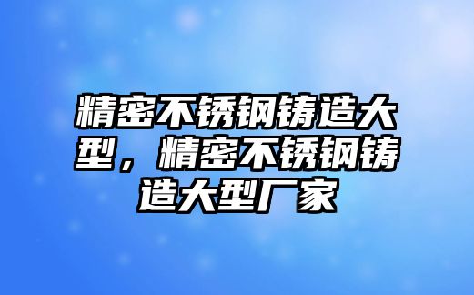 精密不銹鋼鑄造大型，精密不銹鋼鑄造大型廠家