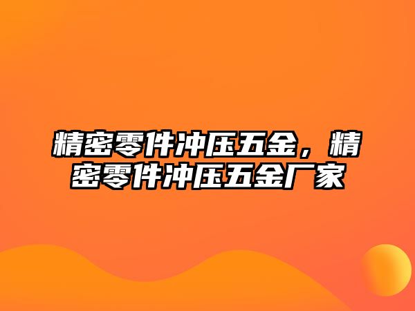 精密零件沖壓五金，精密零件沖壓五金廠家