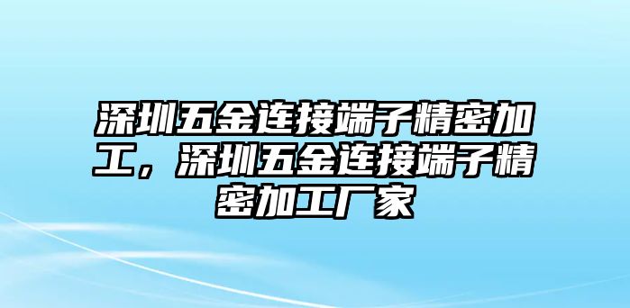 深圳五金連接端子精密加工，深圳五金連接端子精密加工廠家