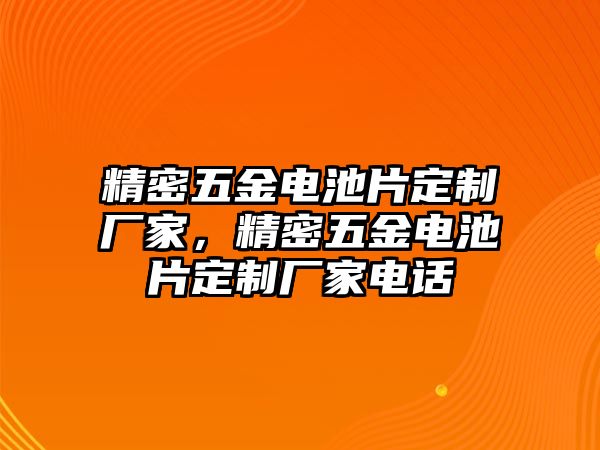 精密五金電池片定制廠家，精密五金電池片定制廠家電話