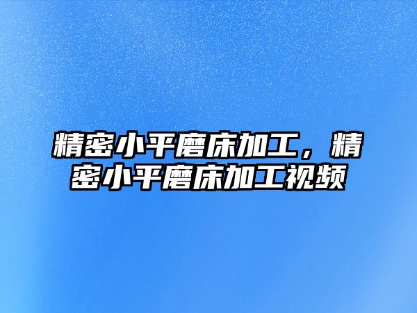 精密小平磨床加工，精密小平磨床加工視頻